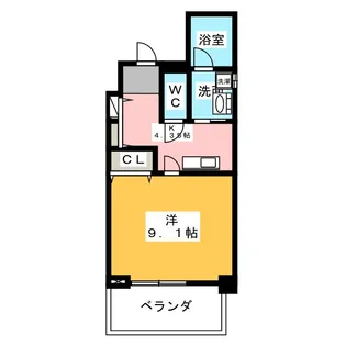 第15フクマルビル【7階】の間取り