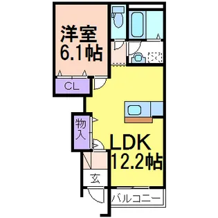 リバレインヒルズII【1階】の間取り