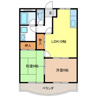 バンティアン【2階】の間取り