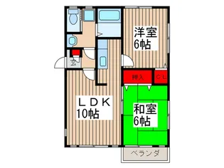 サンワハイツ【2階】の間取り