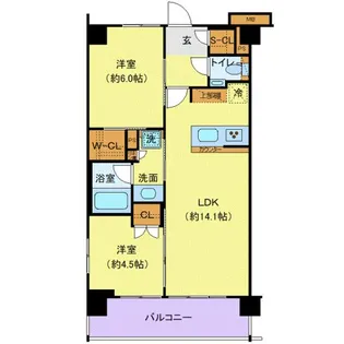 ジェノヴィア赤羽【3階】の間取り