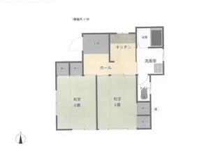 岡山県津山市北園町【一戸建】の間取り