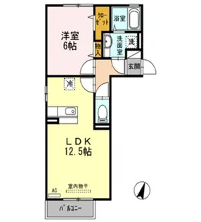 岡山県倉敷市新田【アパート】の間取り