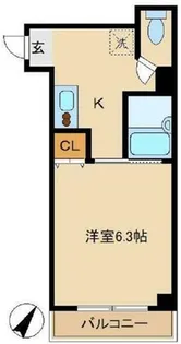 第38シンエイビル【4階】の間取り