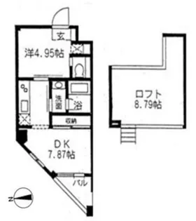東京都小平市小川町1【アパート】の間取り