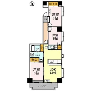 D-ROOM スカイシティー神山0201【2階】の間取り
