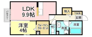 福岡県北九州市小倉南区下城野1【アパート】の間取り