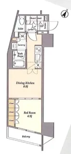 リテラス渋谷笹塚【14階】の間取り