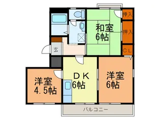 シ-サイドハイツA棟【2階】の間取り