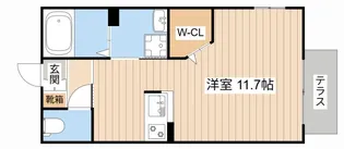 サーティーン11【1階】の間取り