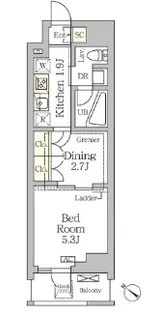アジールコート松濤【2階】の間取り