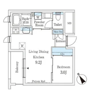 東京都新宿区西早稲田2【マンション】の間取り