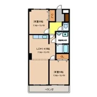 ヴィラパーシモン【4階】の間取り