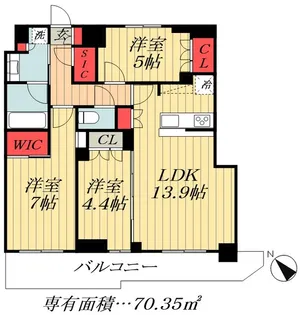 東京都江戸川区南篠崎町2【マンション】の間取り