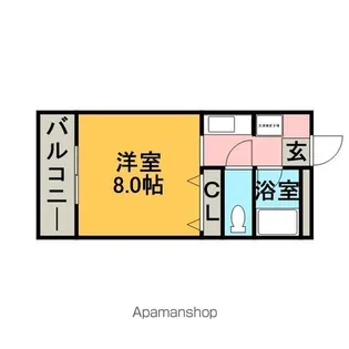 プリメール箱崎【2階】の間取り