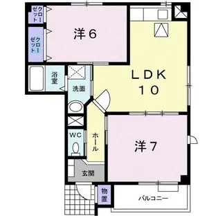 ハイツ Ueyama B【1階】の間取り