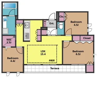 (仮称)東1丁目メゾン【1階】の間取り