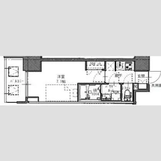 1Kの間取り画像