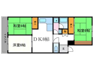 カルムハイツ平井【3階】の間取り