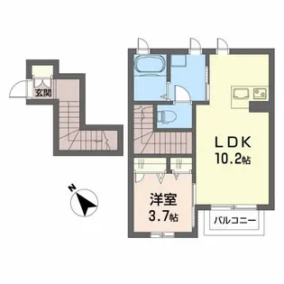 メゾンヴァリエII【2階】の間取り