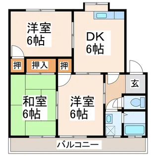 東ハウスIII【2階】の間取り