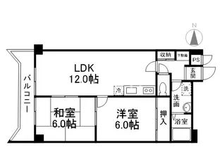 インペリアルパレスリバーサイド【5階】の間取り