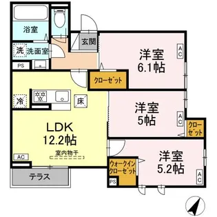 セレスティア荻窪【1階】の間取り