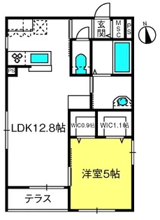 メゾン・ド・マルト【1階】の間取り