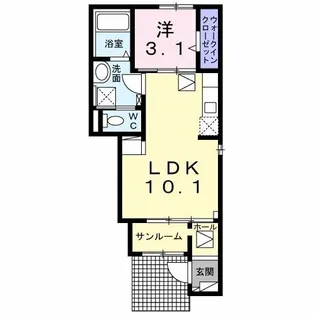 カーサ・ヴィオラ【1階】の間取り