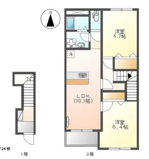 ボヌール【2階】の間取り