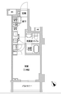 メトロステージ上野【4階】の間取り