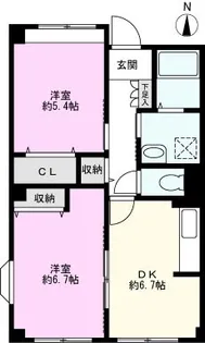 ヴィラモルティ【1階】の間取り
