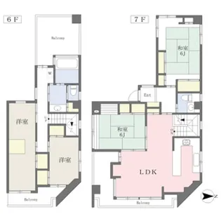 コーポジョイフル【7階】の間取り