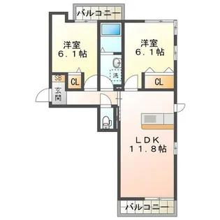 moderato【1階】の間取り