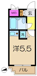 スカイコート横浜弘明寺【1階】の間取り