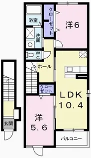 ボニート・シエル【2階】の間取り