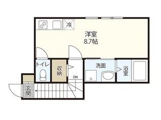 ハーモニーパレス井口【2階】の間取り