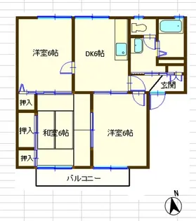 アリエス【1階】の間取り