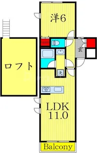 ホワイトキューブ南長崎【3階】の間取り