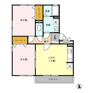 熊本県熊本市南区馬渡1【アパート】の間取り