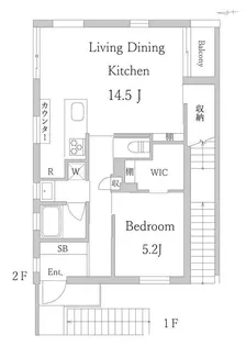 GranDuo世田谷IX【2階】の間取り