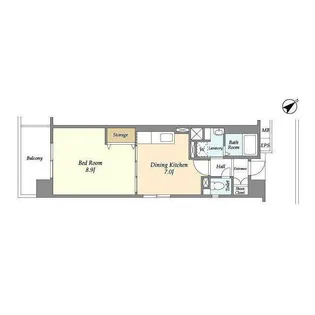 コーポレート稲毛海岸【8階】の間取り