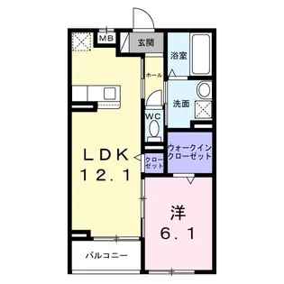 クラリエート【2階】の間取り