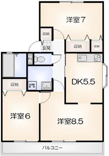 徳島県徳島市名東町3【アパート】の間取り