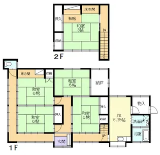 岐阜県中津川市駒場【一戸建】の間取り