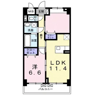 ラフィナージュ【4階】の間取り