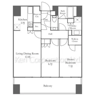 麻布台ヒルズ レジデンスB【30階】の間取り