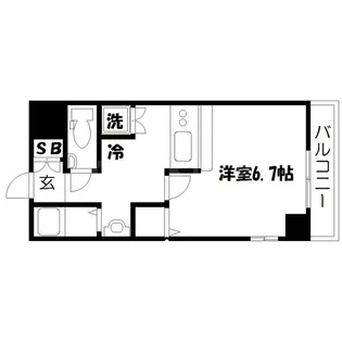 ジュネーゼグラン南堀江【6階】の間取り