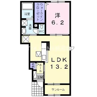 プラシード水内【1階】の間取り