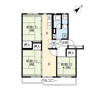 UR若葉台【2階】の間取り